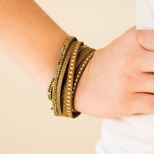 Beautiful Brass studded with Rhinestone wrap